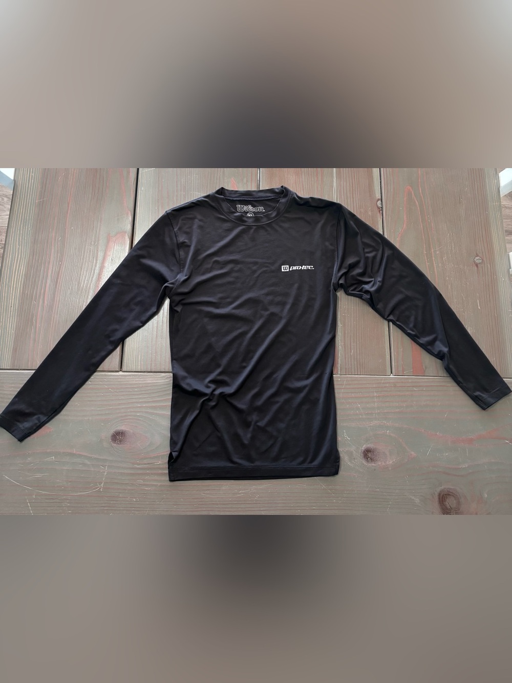Wilson Black Long-Sleeve Pro-Tec Athletic Tee